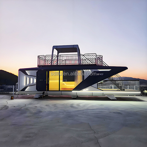 Casa de cápsula espacial de cristal moderna, cápsula prefabricada de resort de playa con vista panorámica, cápsula de glamping de lujo para turismo y hostelería - Product Image 3