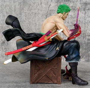 Vente en gros 14.5cm PVC Anime Figure pour <span class=keywords><strong>One</strong></span> <span class=keywords><strong>Piece</strong></span> Zoro Assis Posture <span class=keywords><strong>Box</strong></span> Double Têtes Ornement Jouet Décor Collection pour Enfants - Product Image 5