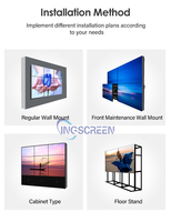 INGSCREEN Pantalla Táctil LCD de 55 Pulgadas con WiFi, 4K, Android 12, Tótem Publicitario Digital para Ascensores y Centros Comerciales