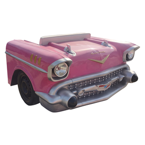 ホームレストランの装飾クラシックな車の形をしたソファレストランブースシーティングバーカーダイナーブース - Product Image 1