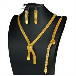 2026 Classic Fashion Ladies Dinner Party Suit Necklaces Hot 24k Gold Plated Jewelry <b>Sets</b> for Wedding Party Gift - Product Image 2