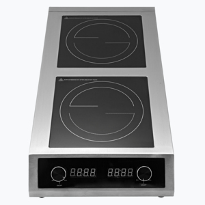Table de cuisson à induction commerciale haute performance, double brûleur, 3500W+3500W, technologie demi-pont, AM-CD202 Commercial Ind - Product Image 1