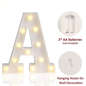 Lettres Lumineuses LED Blanc Chaud 8,9 pouces, Lettre Mosaïque K pour Ballons, Décorations d'Anniversaire et de Fête - Product Image 5