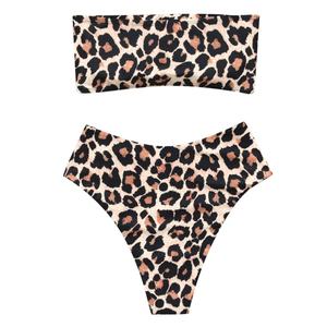 ชุดว่ายน้ำบิกินี่เซ็กซี่สำหรับผู้หญิง สีพื้น แยกชิ้น เอวสูง ดันทรง ชุดว่ายน้ำสำหรับงานปาร์ตี้ชายหาด - Product Image 4