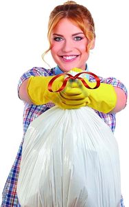 ถุงขยะแบบมีเชือกรูดสำหรับครัว ขนาด 13 แกลลอน ความหนา 0.9 มิล ขนาด 24"×27" จำนวน 200 ใบ ขายส่งแบบยกแพ็ค ถุงพลาสติกใส่ขยะ - Product Image 4