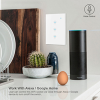 TY-SW-US Interrupteur mural WiFi 2,4 GHz standard US 1/2/3/4 gangs Tuya Smart Home, interrupteur mural tactile, automatisation, Smart Life