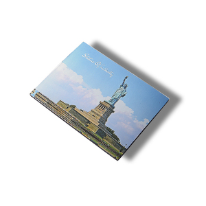 Aimant de réfrigérateur souvenir en cuir PU imprimé UV personnalisé, rectangulaire, paysage - Product Image 1