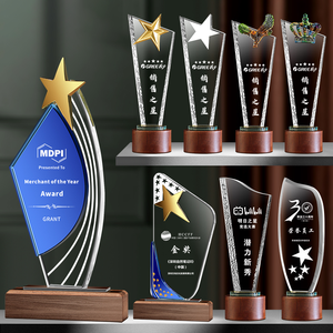 <span class=keywords><strong>Stella</strong></span> in <span class=keywords><strong>legno</strong></span> massello K9 Custom LED Base eccellente personalizzato Led Base trofeo premio vetro personalizzabile trofei premi medaglie personalizzabili - Product Image 6