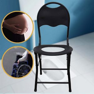 Chaise de douche pliante avec dossier pour personnes âgées Salle de bain Wc Toilette Pisse Toilette <span class=keywords><strong>Commode</strong></span> roulante <span class=keywords><strong>Commode</strong></span> de bain pour handicapés - Product Image 5