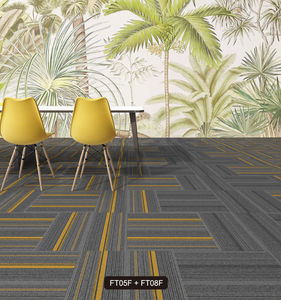 Dalles de moquette écologiques de haute qualité, 100% PP, pour bureaux, OEM, dalles de moquette commerciales pour bureaux, carrés de 25*100 cm, usine de moquette - Product Image 5