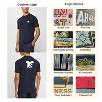 Großhandel Benutzerdefiniertes Logo 100% Baumwolle Personalisiertes T-Shirt für Herren Blanko Herren T-Shirt Einfarbig mit Logodruck Lässiges Sport Unisex T-Shirt