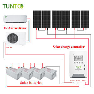 Prix d'usine Climatiseur solaire 100% <span class=keywords><strong>12000</strong></span> <span class=keywords><strong>Btu</strong></span> avec batteries Unité divisée réseau Système d'énergie solaire domestique Garantie 5 ans - Product Image 2
