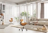 Tabouret de bureau pivotant moderne réglable en hauteur, chaise de bar multi-usages pour la maison, le salon, le bar, le salon de coiffure et les espaces calmes