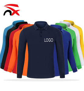 高品质定制徽标涤纶长袖 Polo 衫数码印花工作服，适合促销礼品 - Product Image 1