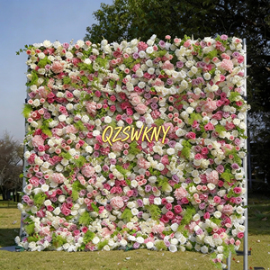 Outstanding Decorative Performance <b>Artificial</b> Flower Wall 8ftx8ft Wedding Event Reception Decor - Product Image 3