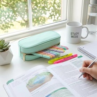 Étui à crayons en nylon grande capacité, étui à stylos imperméable, trousse à papeterie, trousse à crayons kawaii à fermeture éclair pour étudiants, école, bureau, campus