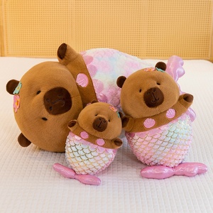Nuova sirena capibara peluche Capybara bambola porcellino d'India peluche cuscino peluche giocattoli di peluche - Product Image 3