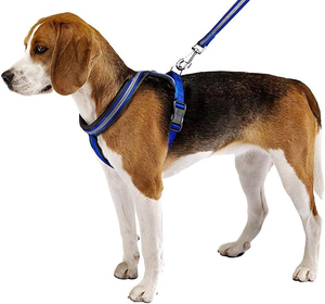 Premium Custom Nylon Slip on <b>Foam</b> <b>Padded</b> Dog Harness Set Tactical Dog Collar Leash Quick Release Metal Buckle With Handle - Product Image 2