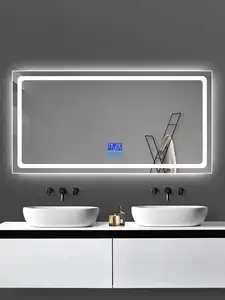 Espejo inteligente Led impermeable para baño, pantalla de espejo sin marco con funciones personalizadas