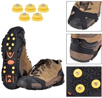 Crampons antidérapants pour chaussures/bottes avec 10 pointes en acier