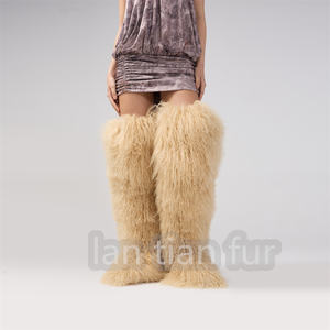 Stivali in Vera Pelliccia Mongola da Donna 72cm Sopra il Ginocchio Caldi per l'Inverno - Product Image 2