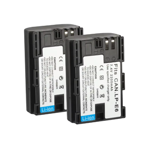 Ringteam LP-E6 Li-Ion交換用バッテリーCanon 5D Mark II、III、7D、60D、6D DSLRカメラ (7.4V、2200mAh) - Product Image 1