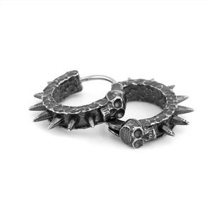 Pendientes de Aro Personalizados de Acero Inoxidable 316L, Elegantes, Impermeables, Estilo Occidental, para Hombre - Product Image 1