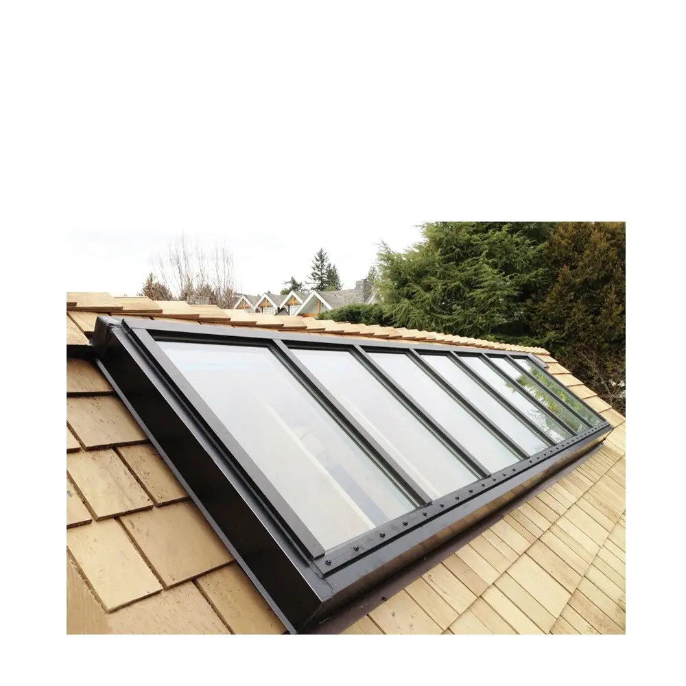 Aluminium automatic sliding skylight roof window