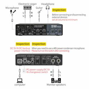Interface audio USB XTUGA E22, prix de gros, <span class=keywords><strong>carte</strong></span> <span class=keywords><strong>son</strong></span> 2 entrées/2 sorties pour studio d'enregistrement et diffusion en direct - Product Image 3