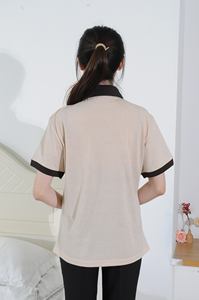 Personalizado Unisex manga corta verano Hotel recepción limpieza uniforme poliéster/algodón logotipo personalizado transpirable transferencia de calor - Product Image 6