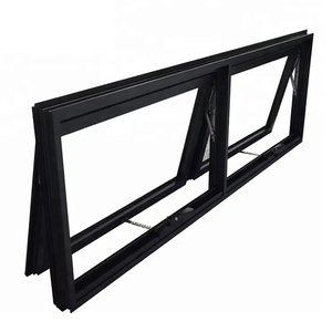 Auvents modernes en aluminium métallique à ouverture verticale, fenêtres personnalisées avec ventilation, auvent en verre et aluminium pour toilettes et salles de bain - Product Image 5