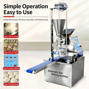 Máquina Automática para Hacer Bollos, Tamaño y Velocidad Ajustables, Ideal para Producción de Alto Volumen en Pequeñas Fábricas de Dim Sum - Product Image 4