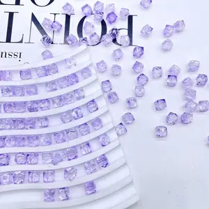 Wholesale Hot Selling 8mm Crystal Acrylic Plastic Faceted Square Beads 500g/bag For Bracelet DIY Bags Making
