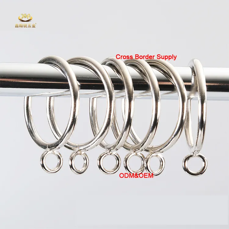 Xinhanrui Factory Wholesale Iron Rustproof Eyelets Curtain Rings Metal Drapery Rings