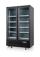 Réfrigérateur commercial à porte simple, vente chaude, refroidisseur de boissons avec porte vitrée, pour boissons gazeuses, bière, coca, Pepsi