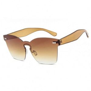 Gafas de Sol de Moda al por Mayor 2021, con Logotipo Personalizado, Estilo Vintage, Montura Plana, Ojo de Gato, Cuadradas, Extra Grandes, sin Montura, para Mujer - Product Image 5