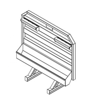 Support de cabine en aluminium robuste 68"x80" avec 2 crochets à chaîne et 1 support de chaîne complet pour semi-remorques