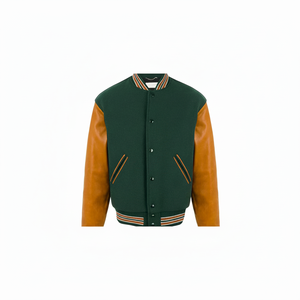 Chaqueta universitaria 100% de algodón y poliéster con botones para escuela secundaria personalizada de fabricante de ropa - Product Image 1