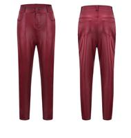 Mallas de piel sintética para mujer, pantalones elásticos de cintura alta, Sexy, para sexo, culo