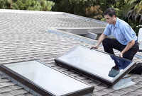 Fenêtre de toit en aluminium, fenêtre de toit et auvent extérieurs imperméables et élégants, ventilation, isolation thermique