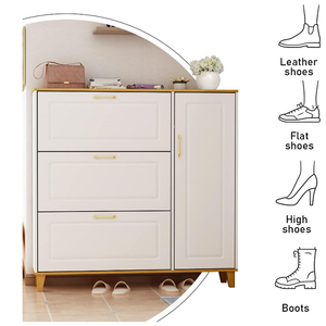 Armoire à chaussures contemporaine en MDF avec cloison de rangement de grande capacité Meubles de salon modernes pour la maison pour l'entrée et le couloir - Product Image 6