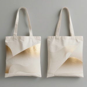 Bolsa de Mano Promocional de Sarga de Algodón con Logotipo Personalizado, Colores Personalizados, Uso Durante Toda la Temporada, Origen Estadounidense, para Compras y Almacenamiento - Product Image 4