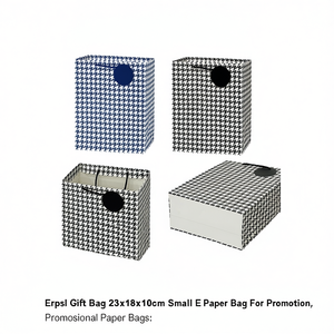 Erpsl Gift Bag 23x18x10cm Houndstooth <b>Pattern</b> Small Size <b>Paper</b> Bag For Promotion - Product Image 2