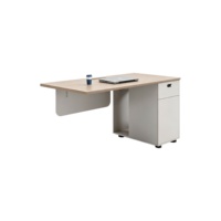 Escritorio de Madera Simple y Moderno para Personal, Cubículo de Oficina, Estación de Trabajo con Partición, Escritorio para Computadora con Almacenamiento, Diseño Duradero