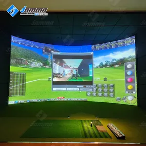 2022 neueste Indoor Sport Golf Simulator Hersteller Projektion Interaktion bildschirm Smart Golf Game Simulator für Unterhaltung