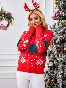 <span class=keywords><strong>Pull</strong></span> de <span class=keywords><strong>Noël</strong></span> à col rond pour femmes <span class=keywords><strong>pas</strong></span> <span class=keywords><strong>cher</strong></span> 2024 mode personnalisée hiver grande taille - Product Image 2