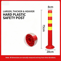 Borne de circulation en plastique incassable à prix réduit, matériau réfléchissant de qualité ingénierie, protection IP65, hauteur 75 cm, résistante à l'eau