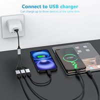 Adaptor Hub Pemisah USB 3 Arah Serbaguna 1 Male 3 Female Kabel Ekstensi USB 2.0 Pengisian Daya Transfer Data Plug-and-Play Stok Tersedia