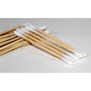 Coton-tiges sur mesure 100 pièces, 100% écologiques, avec tige en bambou, double tête ronde - Product Image 3
