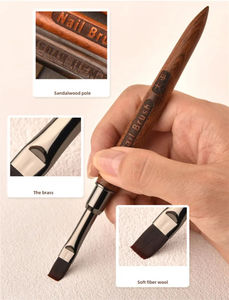 Nuevo Juego <span class=keywords><strong>de</strong></span> Pinceles para Manicura 1 Pieza, Pincel para Polvo Acrílico con Mango Redondo <span class=keywords><strong>de</strong></span> Madera <span class=keywords><strong>de</strong></span> Sándalo para Construcción <span class=keywords><strong>de</strong></span> Gel - Product Image 6